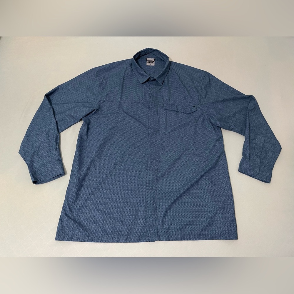 Mapamyumco‎ L/S Button Down Shirt Men’s Size M Hidden Snaps Hiking